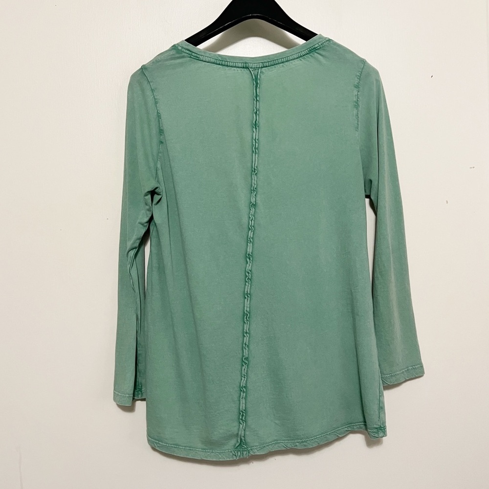 Soft Surroundings Embroidered Long Sleeve T-shirt PS - Picture 2 of 7